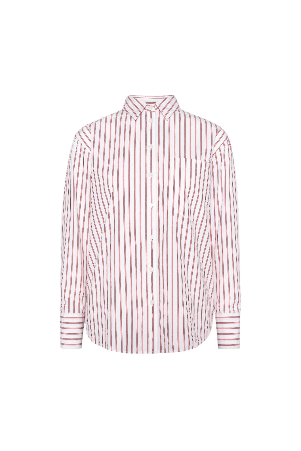 Bibi Stripe Shirt Red Stripe | Skjorter og bluser | Smuk - Dameklær på nett