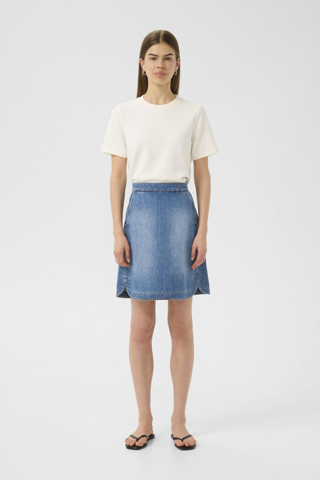 Bilaiw Bacca Skirt Medium Blue | Skjørt | Smuk - Dameklær på nett