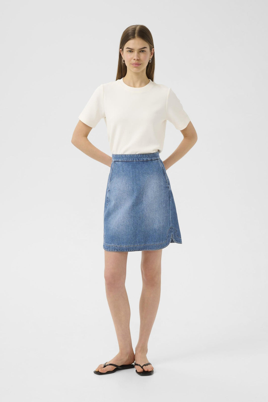 Bilaiw Bacca Skirt Medium Blue | Skjørt | Smuk - Dameklær på nett