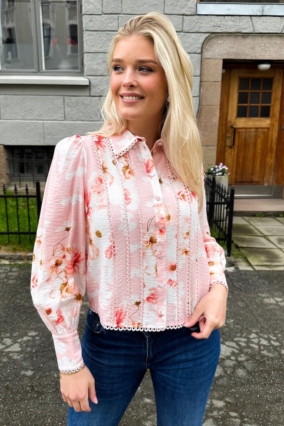 Billa Ls Shirt Chintz Rose Billa Aop | Skjorter og bluser | Smuk - Dameklær på nett