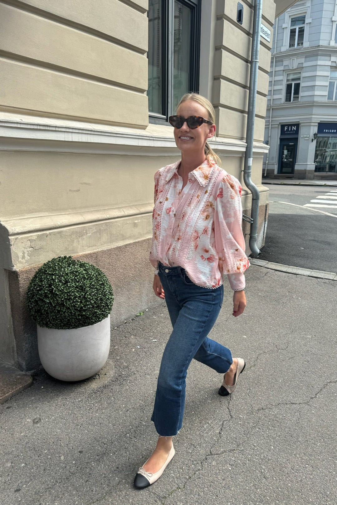 Billa Ls Shirt Chintz Rose Billa Aop | Skjorter og bluser | Smuk - Dameklær på nett