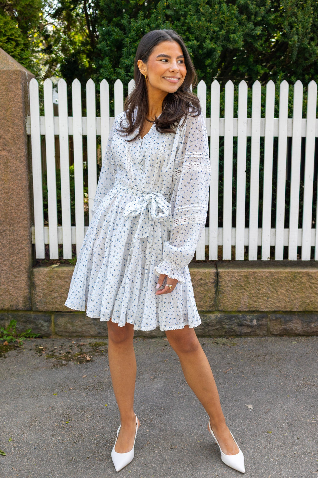 Birgitte Print Flower Dress Off White | Kjoler | Smuk