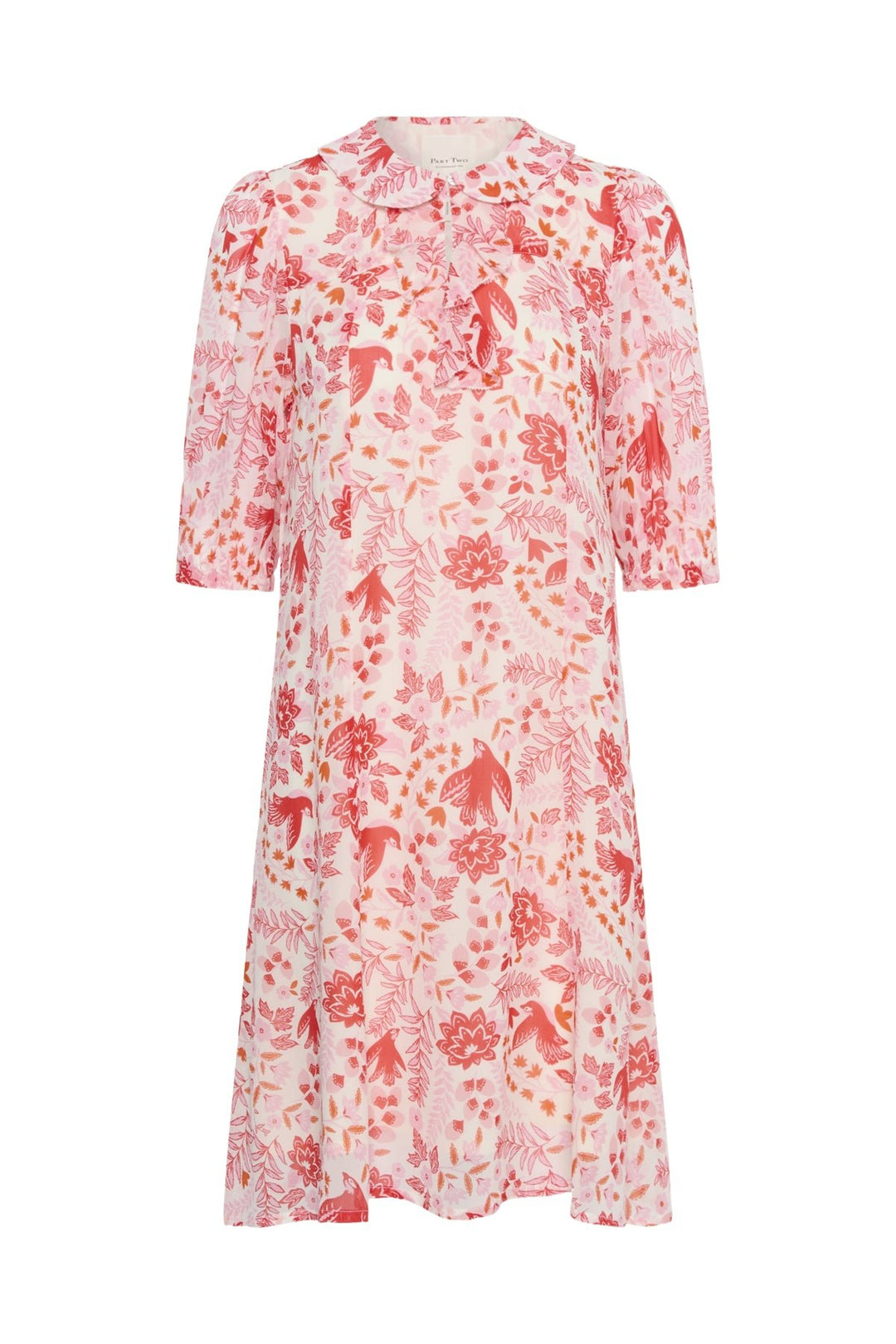 Bitelle Dress Poppy Red Bird Print | Kjoler | Smuk