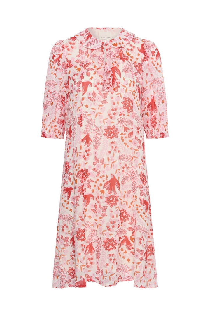 Bitelle Dress Poppy Red Bird Print | Kjoler | Smuk