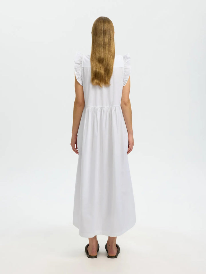 Blair - Ida Regular Sl Long Dress Bright White | Kjoler | Smuk