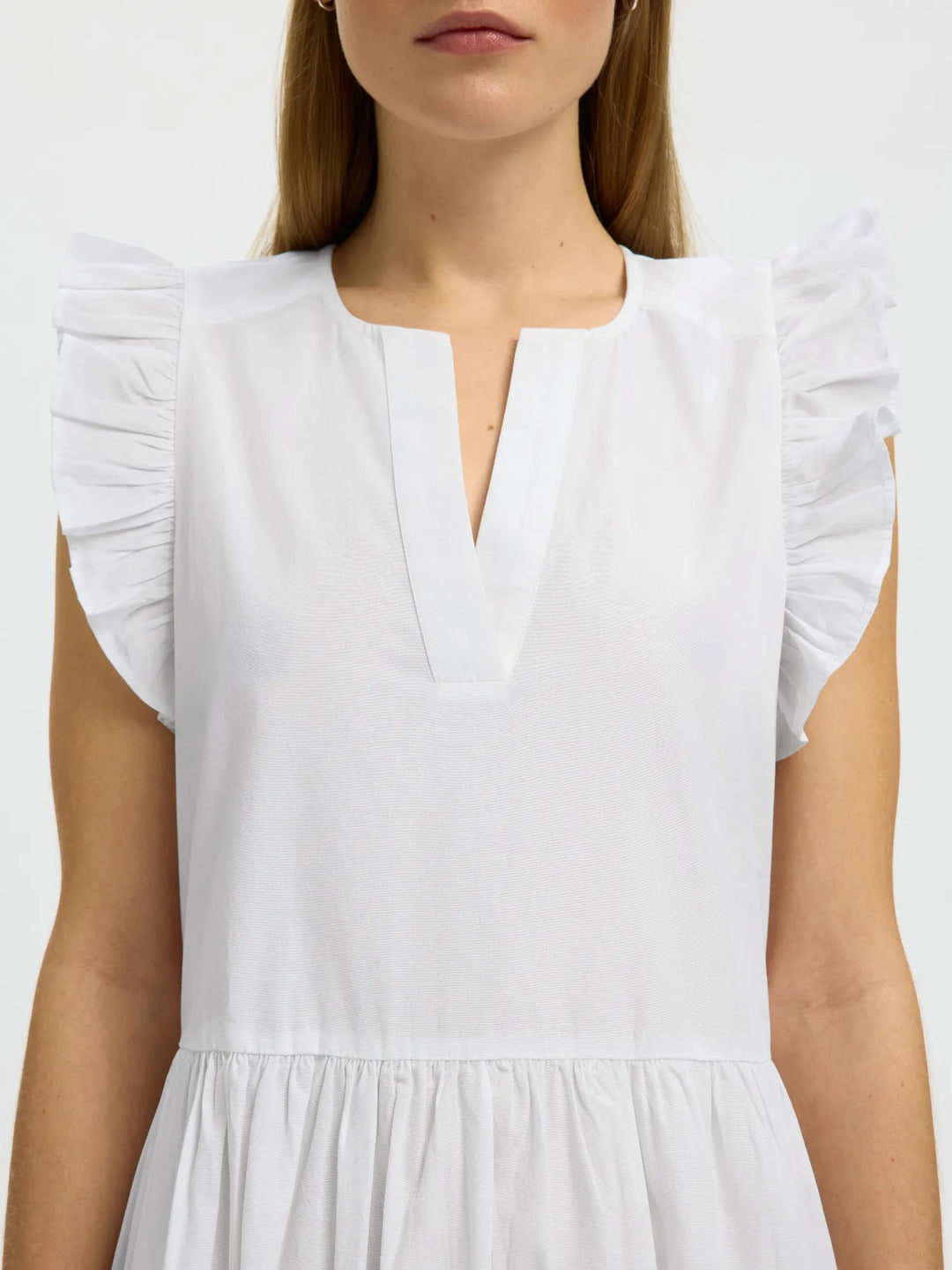 Blair - Ida Regular Sl Long Dress Bright White | Kjoler | Smuk