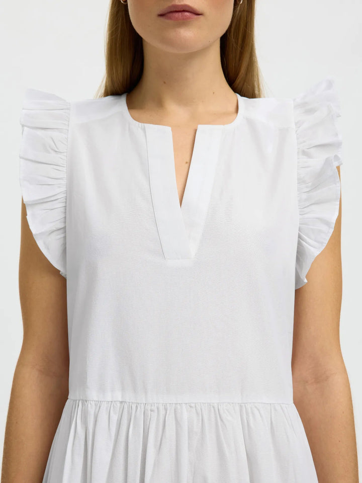 Blair - Ida Regular Sl Long Dress Bright White | Kjoler | Smuk