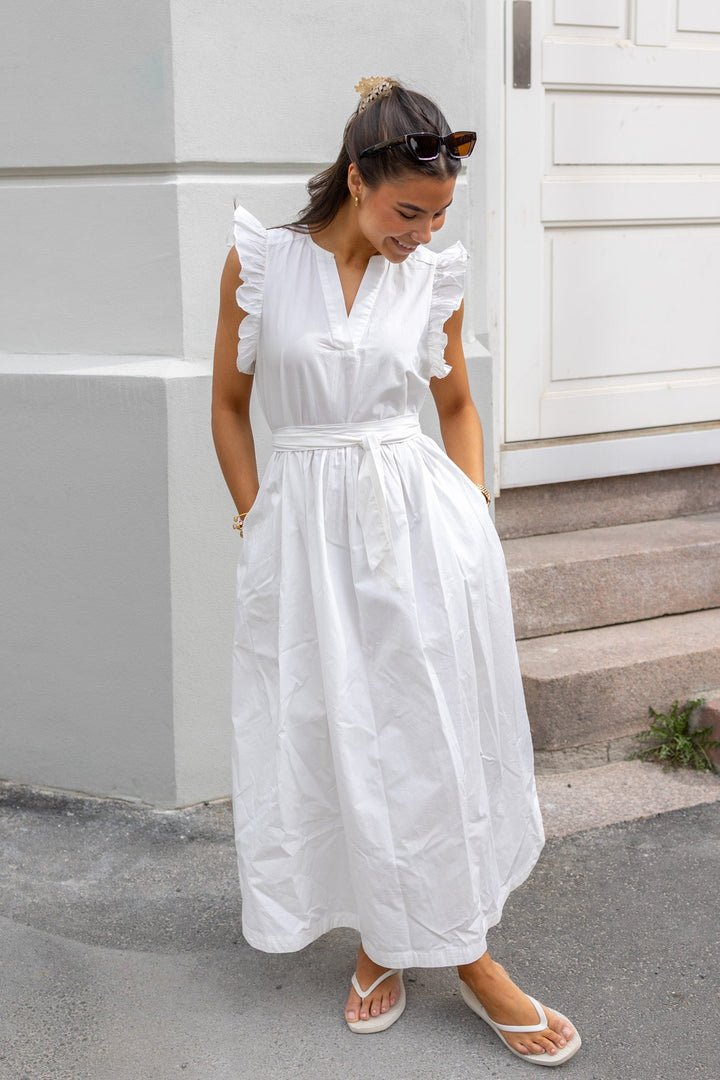 Blair - Ida Regular Sl Long Dress Bright White | Kjoler | Smuk