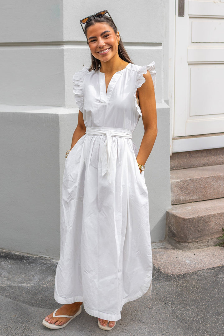 Blair - Ida Regular Sl Long Dress Bright White | Kjoler | Smuk