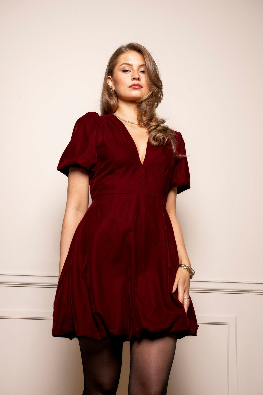 Blake Dress Velvet Bordeaux | Kjoler | Smuk - Dameklær på nett