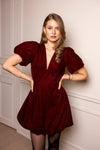 Blake Dress Velvet Bordeaux
