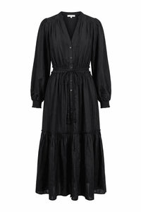 Bohemian Belt Dress Black