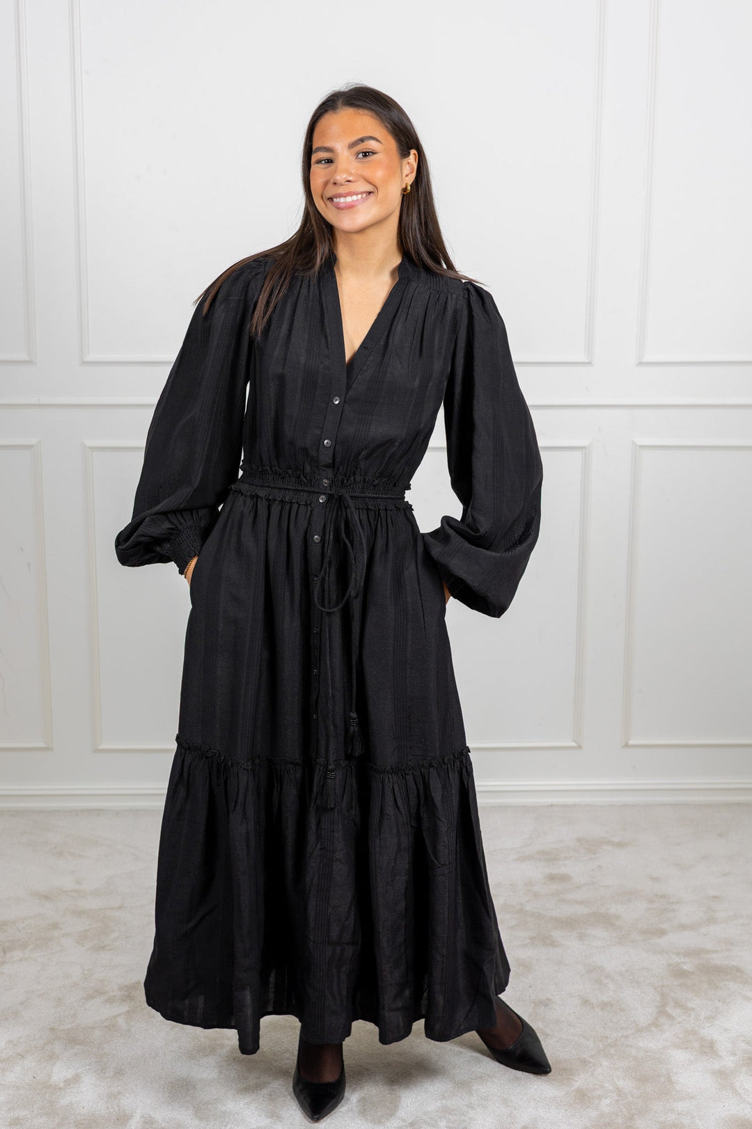 Bohemian Belt Dress Black | Kjoler | Smuk - Dameklær på nett