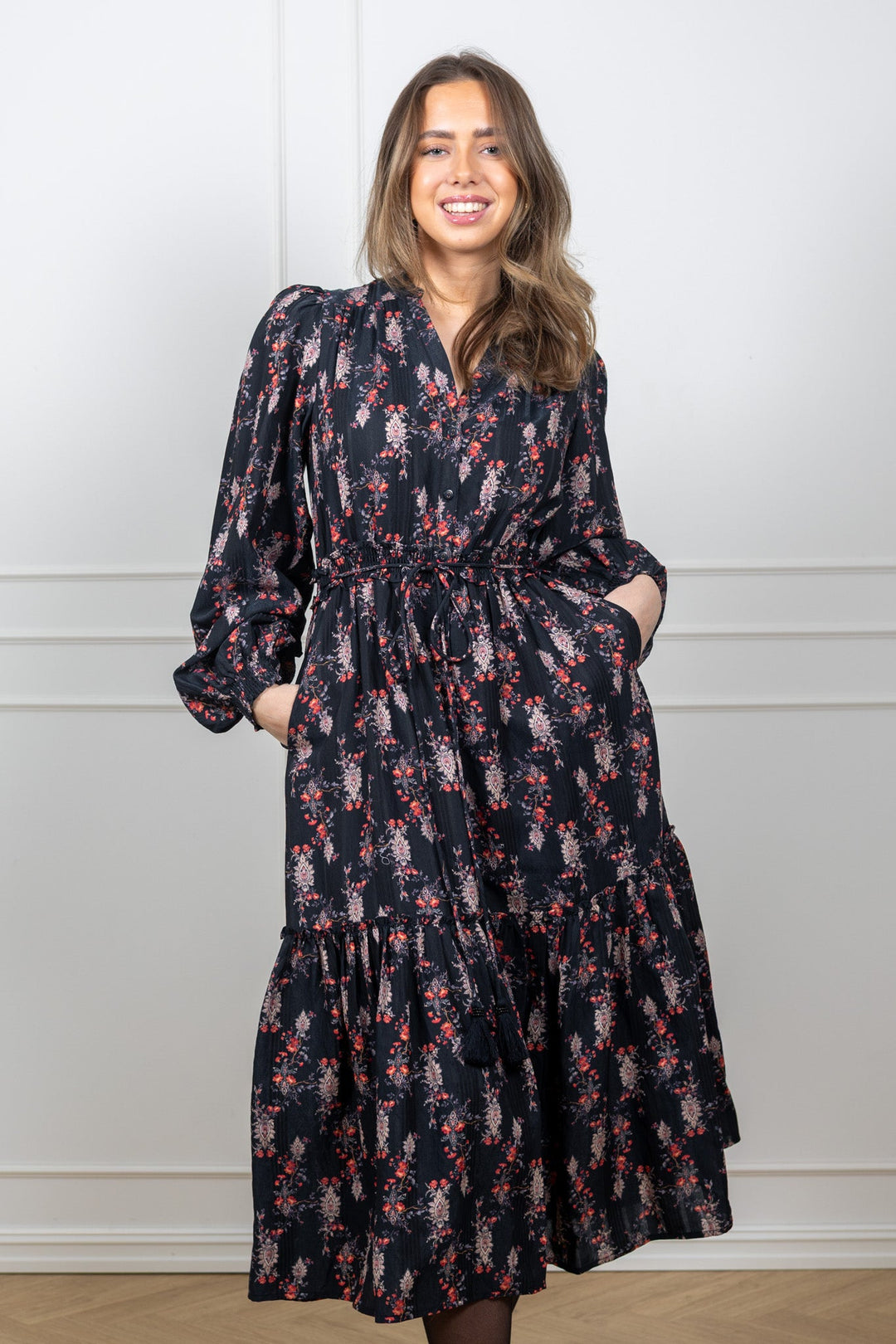 Bohemian Belt Dress Midnight Paisley | Kjoler | Smuk