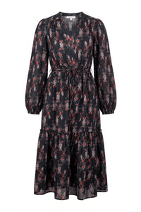 Bohemian Belt Dress Midnight Paisley