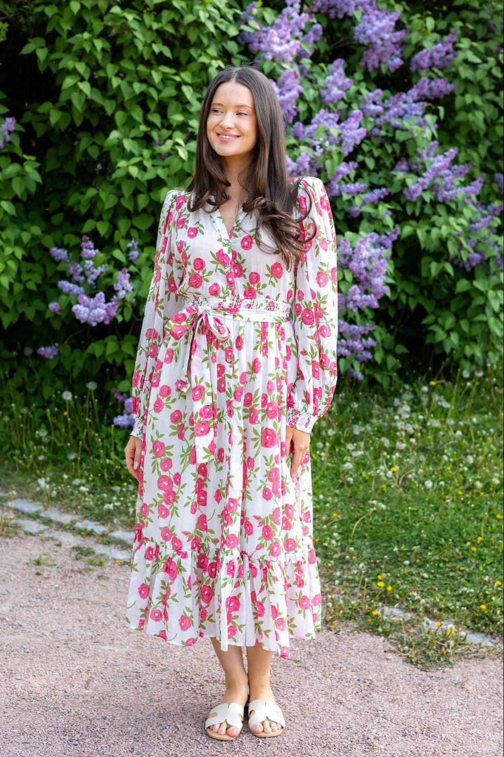 Bohemian Belt Dress Pink Meadow | Kjoler | Smuk - Dameklær på nett