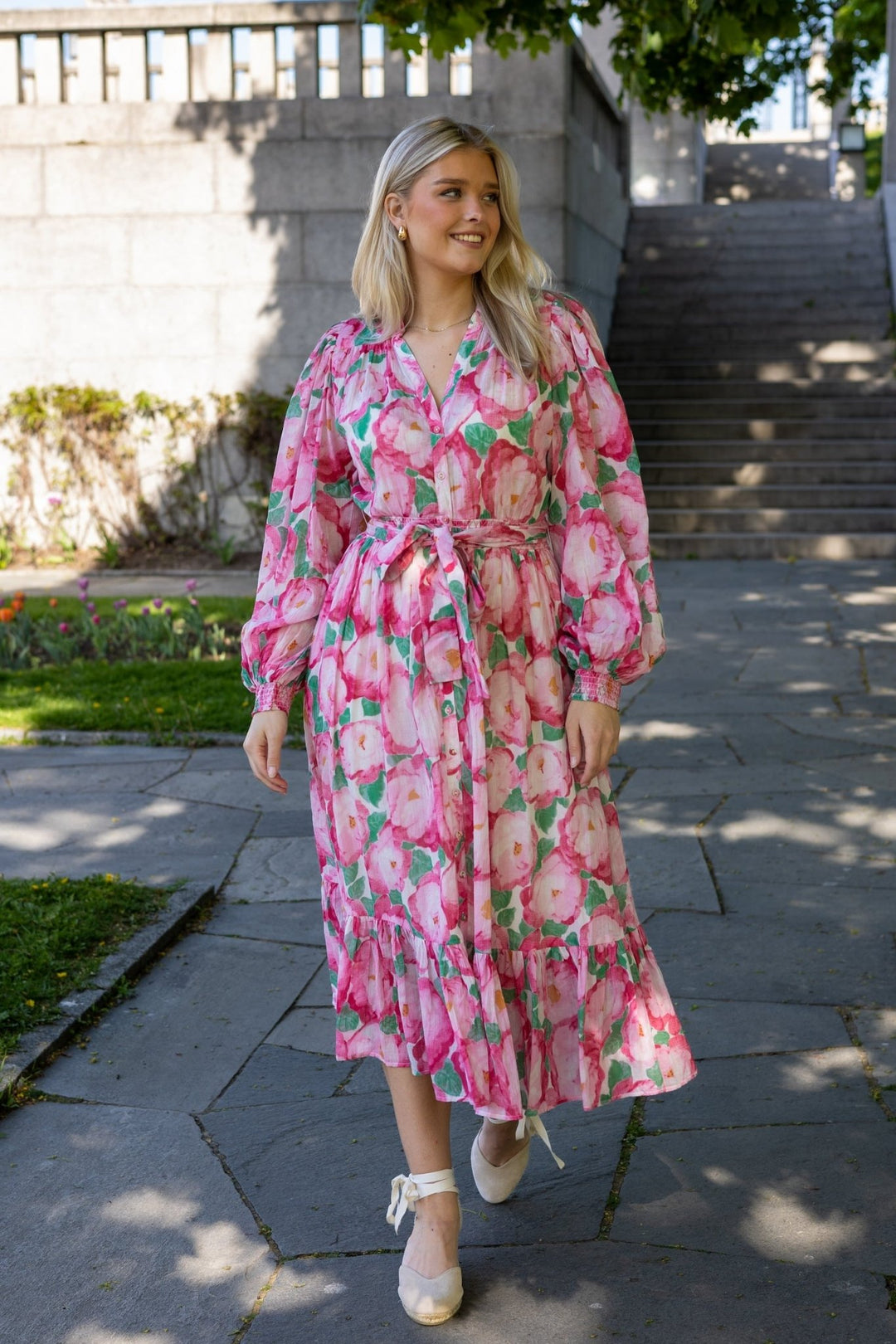 Bohemian Midi Dress Peonies | Kjoler | Smuk - Dameklær på nett