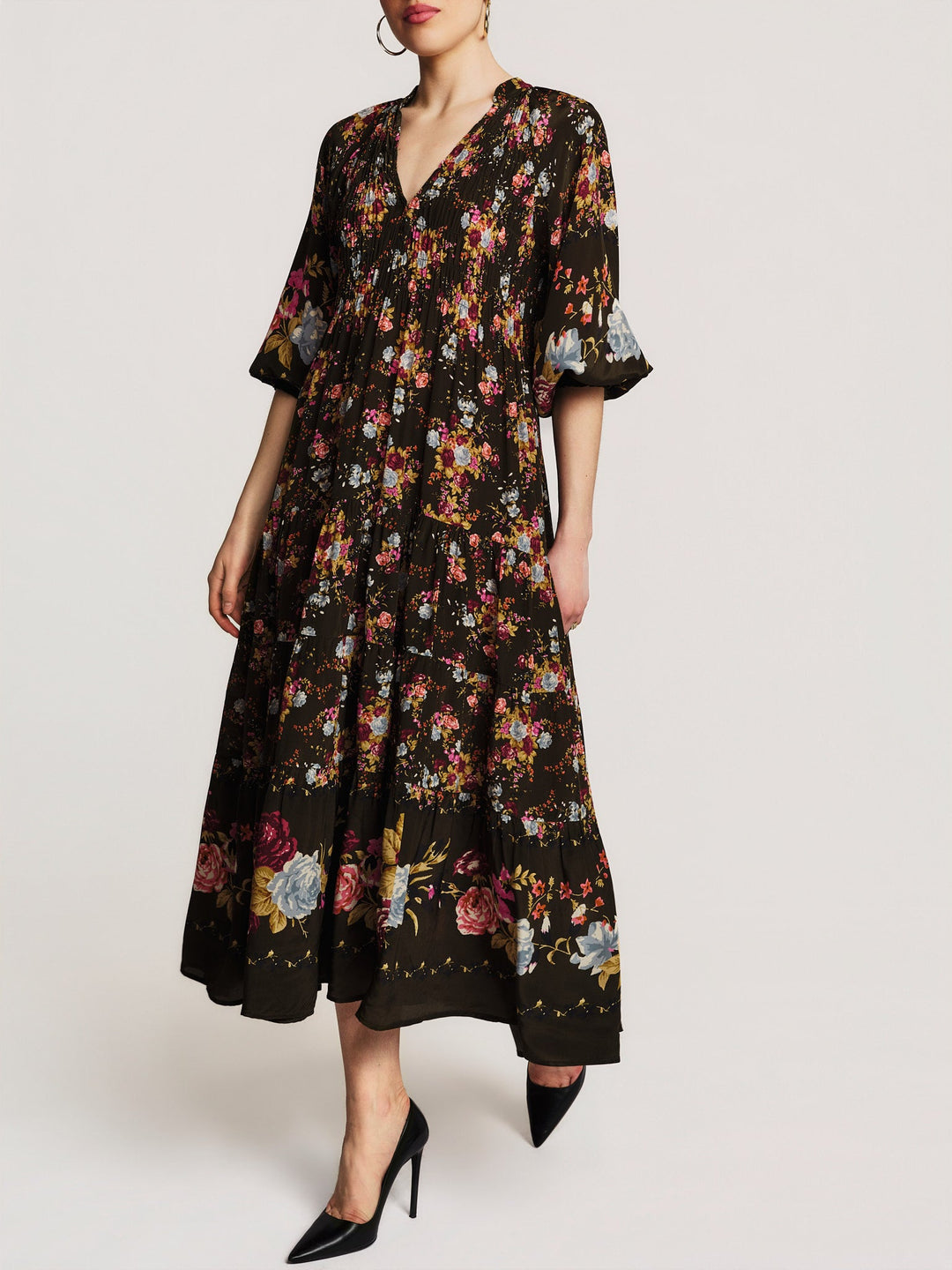 Bohemian Shift Dress Forest Bouquet | Kjoler | Smuk