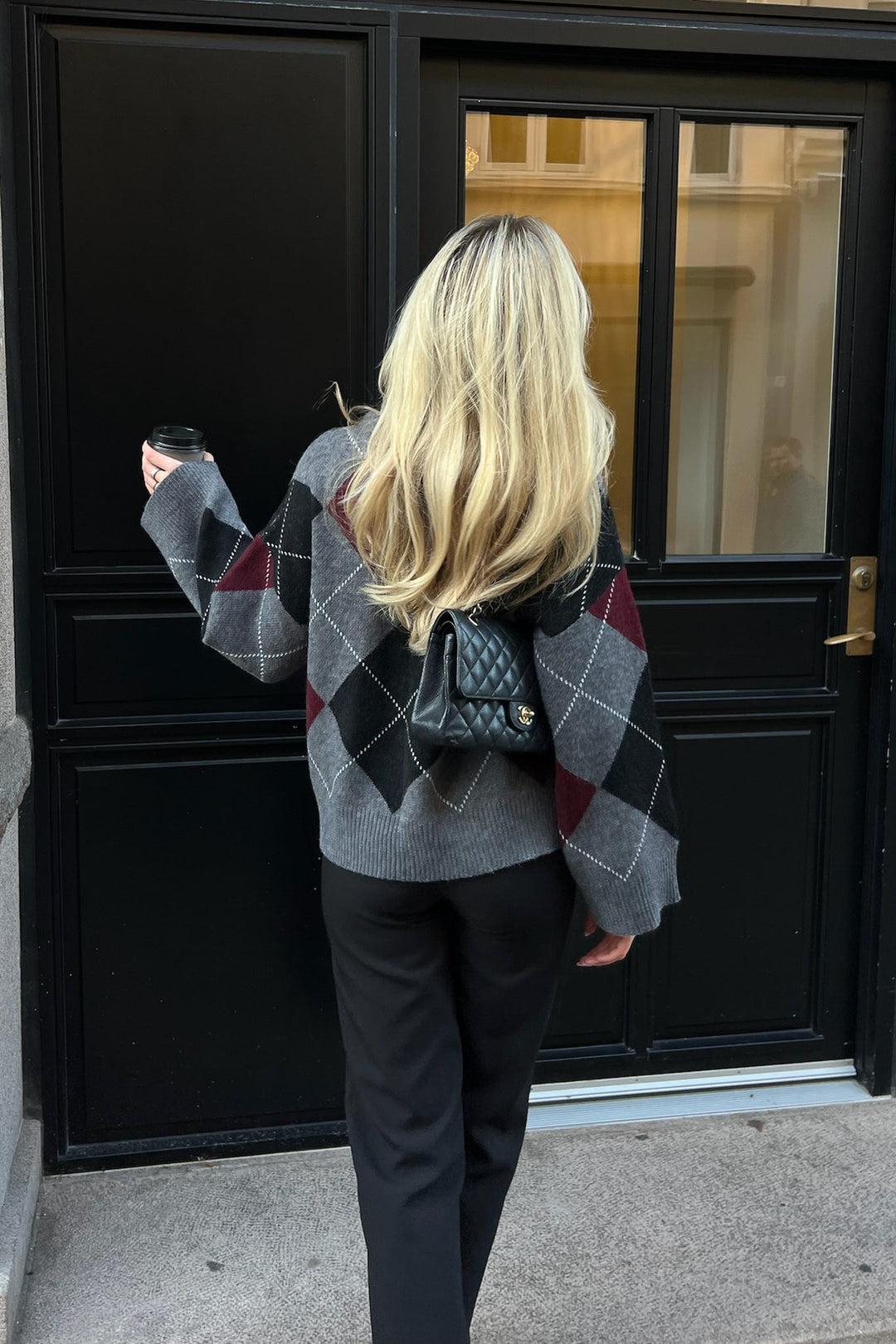 Bolette Pullover Grey Argyle | Genser | Smuk