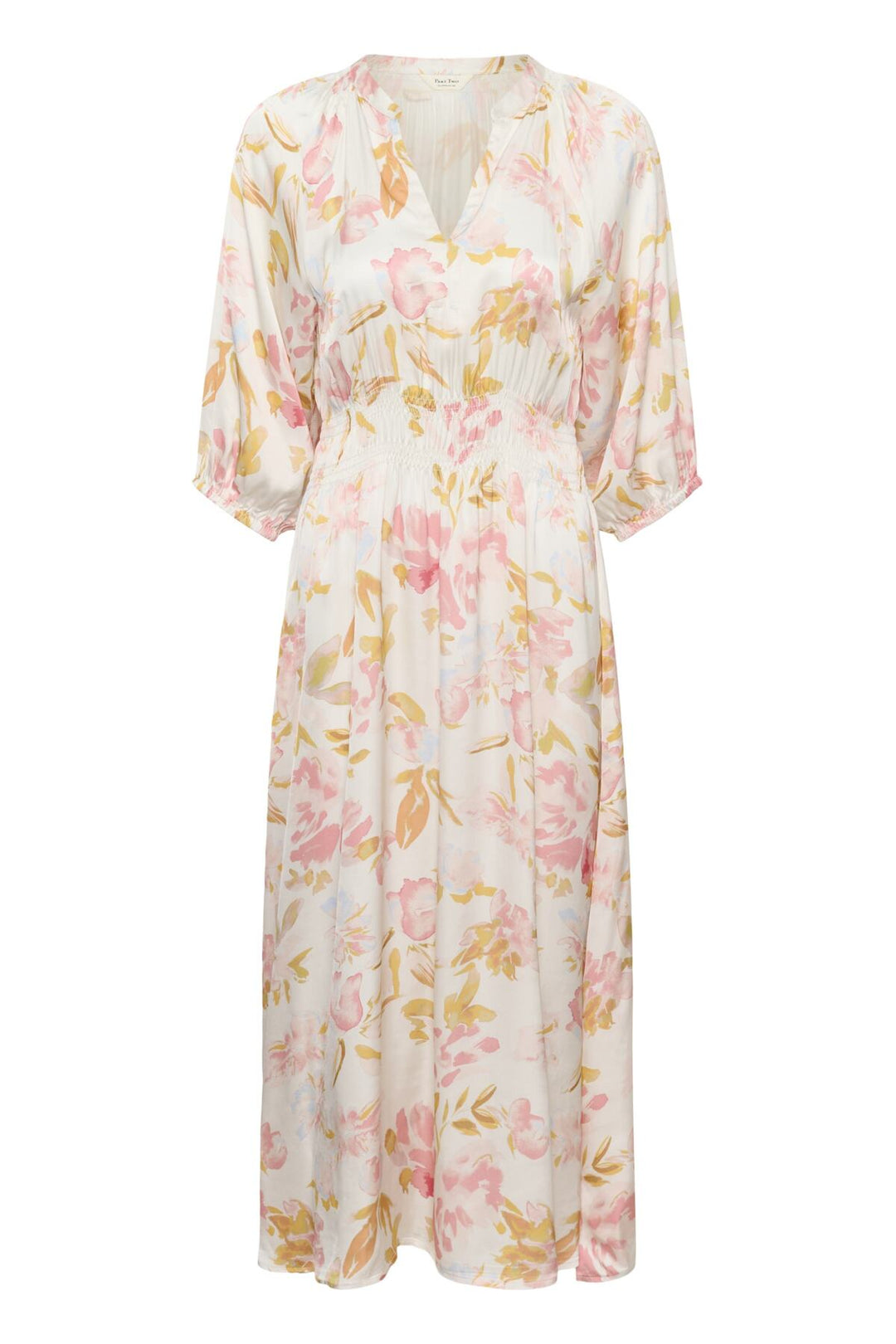 Bora Dress Peach Blossom Watercolor Print | Kjoler | Smuk