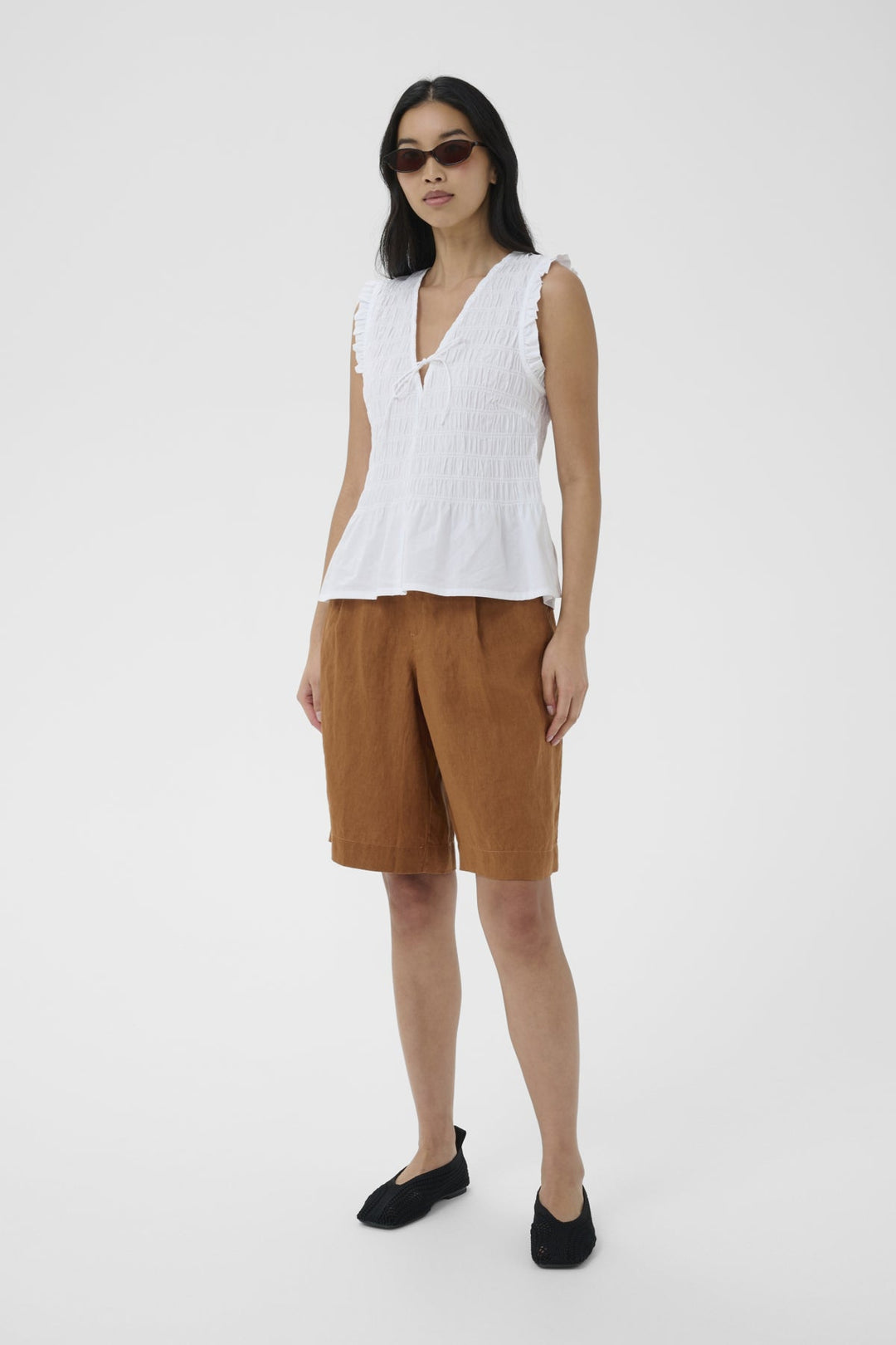 Borgny Top Bright White | Topper | Smuk