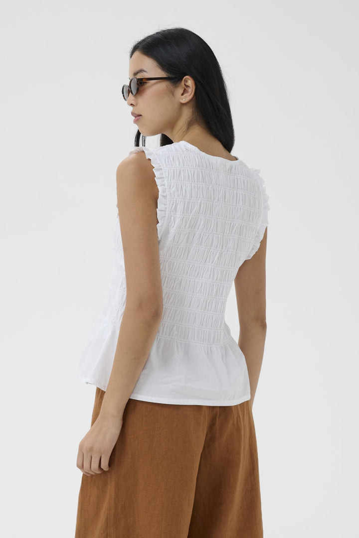 Borgny Top Bright White | Topper | Smuk