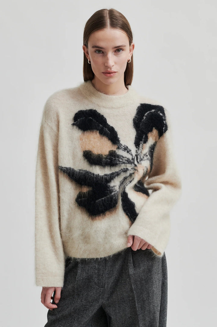 Botanic Knit O - Neck Brazilian Sand | Genser | Smuk - Dameklær på nett