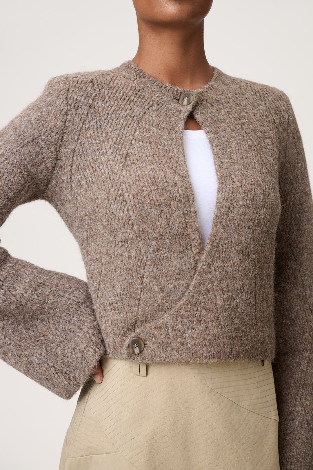 Botti Cardigan Greige Melange | Genser | Smuk