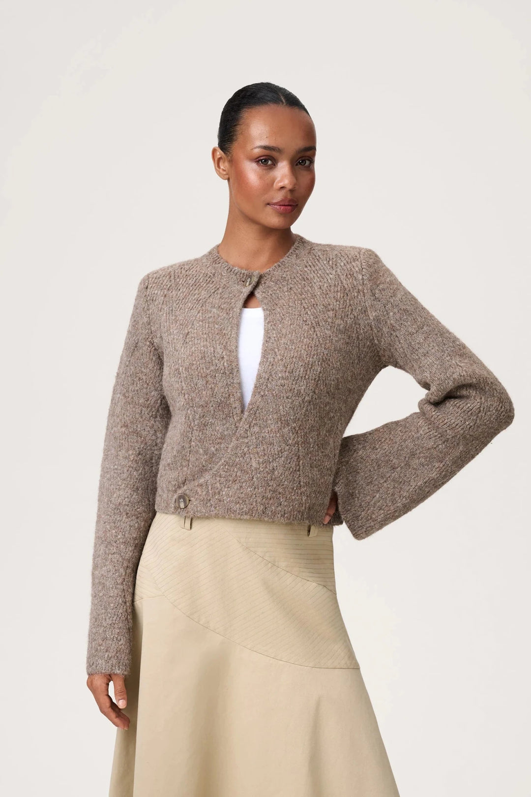 Botti Cardigan Greige Melange | Genser | Smuk