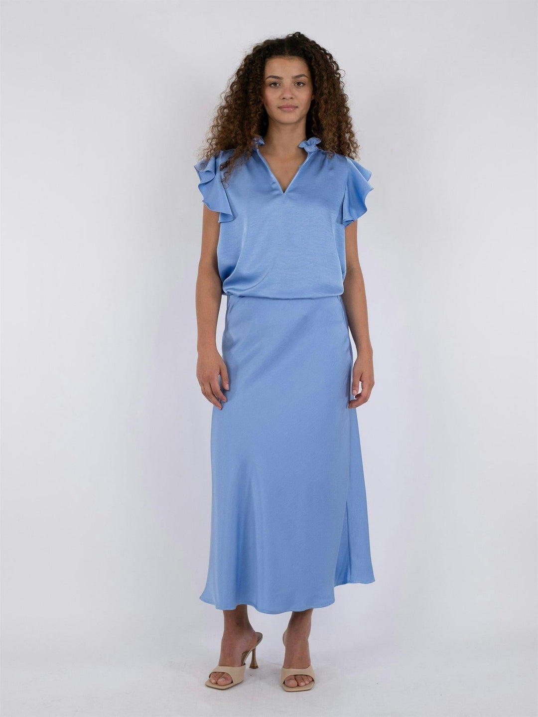 Bovary Skirt Dusty Blue | Skjørt | Smuk - Dameklær på nett