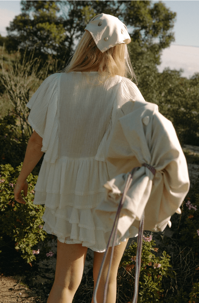 Bow Frill Top Offwhite | Topper | Smuk - Dameklær på nett