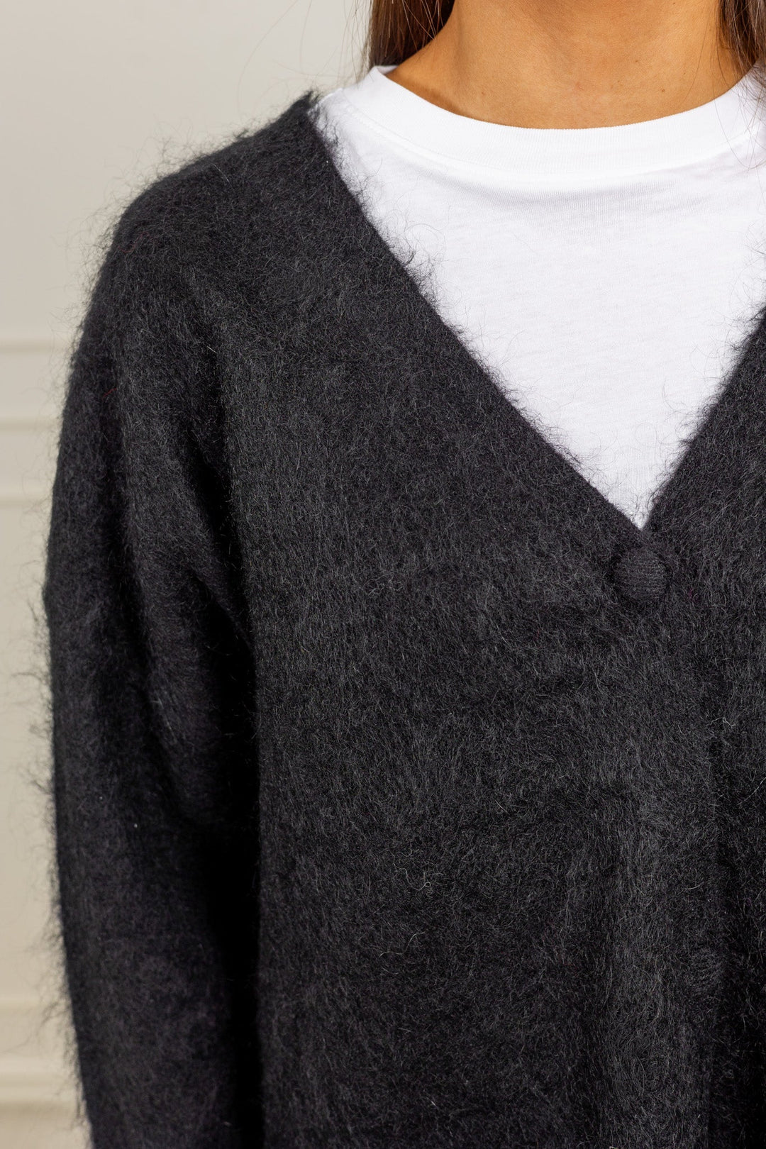 Boxy Cardi Sweater Black | Genser | Smuk - Dameklær på nett