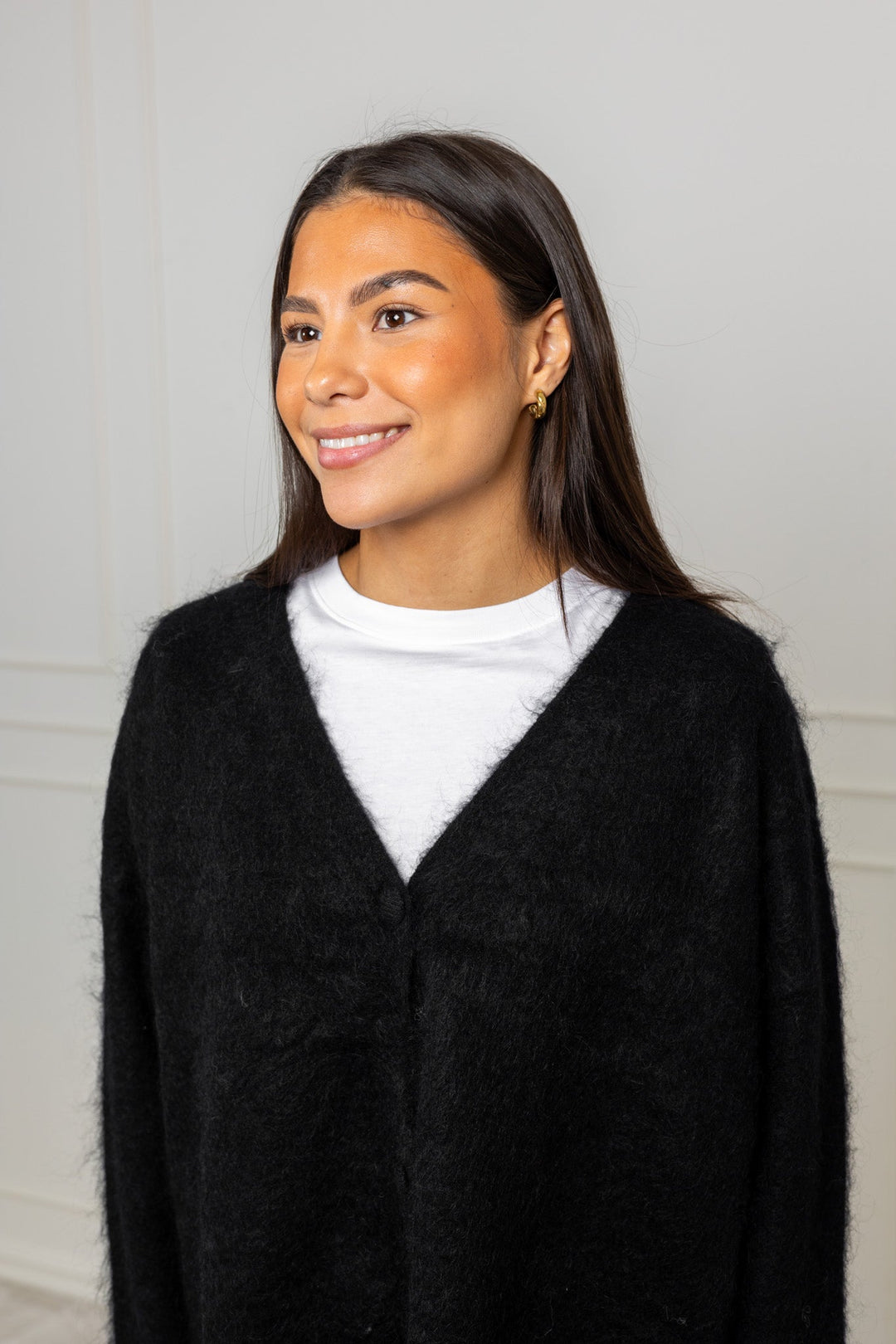 Boxy Cardi Sweater Black | Genser | Smuk - Dameklær på nett