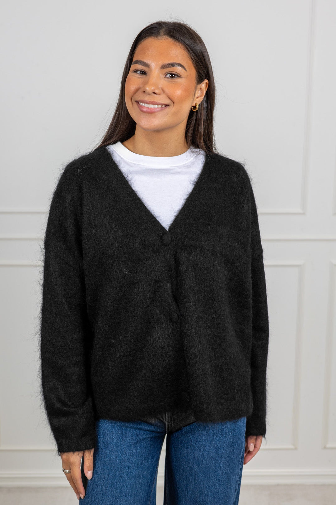 Boxy Cardi Sweater Black | Genser | Smuk - Dameklær på nett