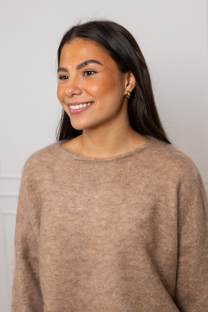 Boxy Sweater Beige Melange | Genser | Smuk - Dameklær på nett