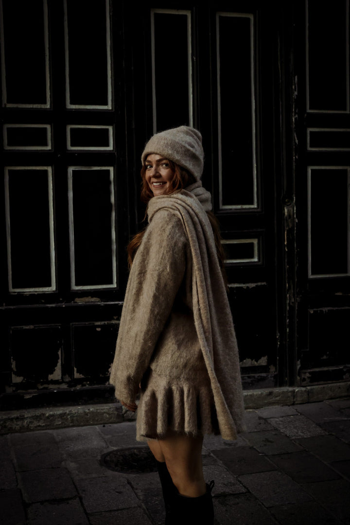 Boxy XL Scarf Beige Melange | Accessories | Smuk - Dameklær på nett