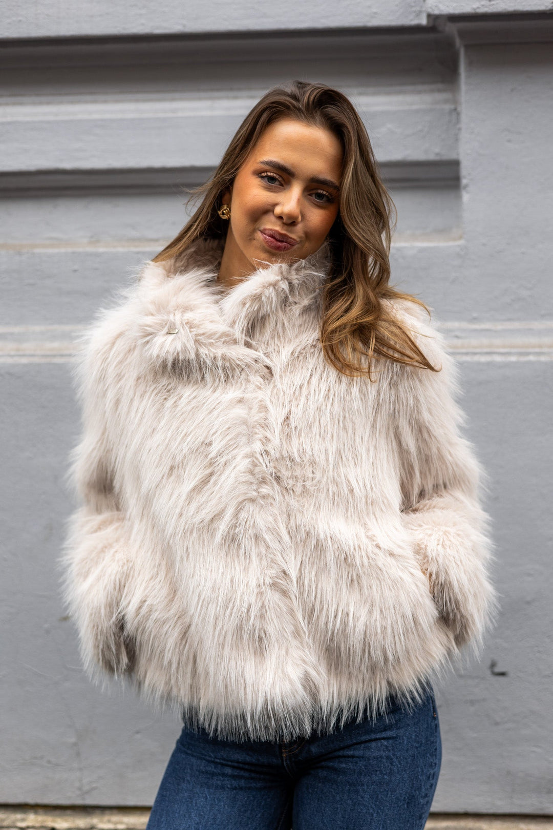 Brea Jacket Short Birch Melange | Yttertøy | Smuk - Dameklær på nett