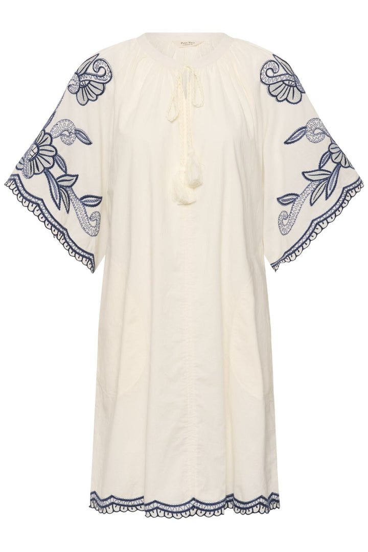 Breanna Dress Whisper White W Blue Emb | Kjoler | Smuk