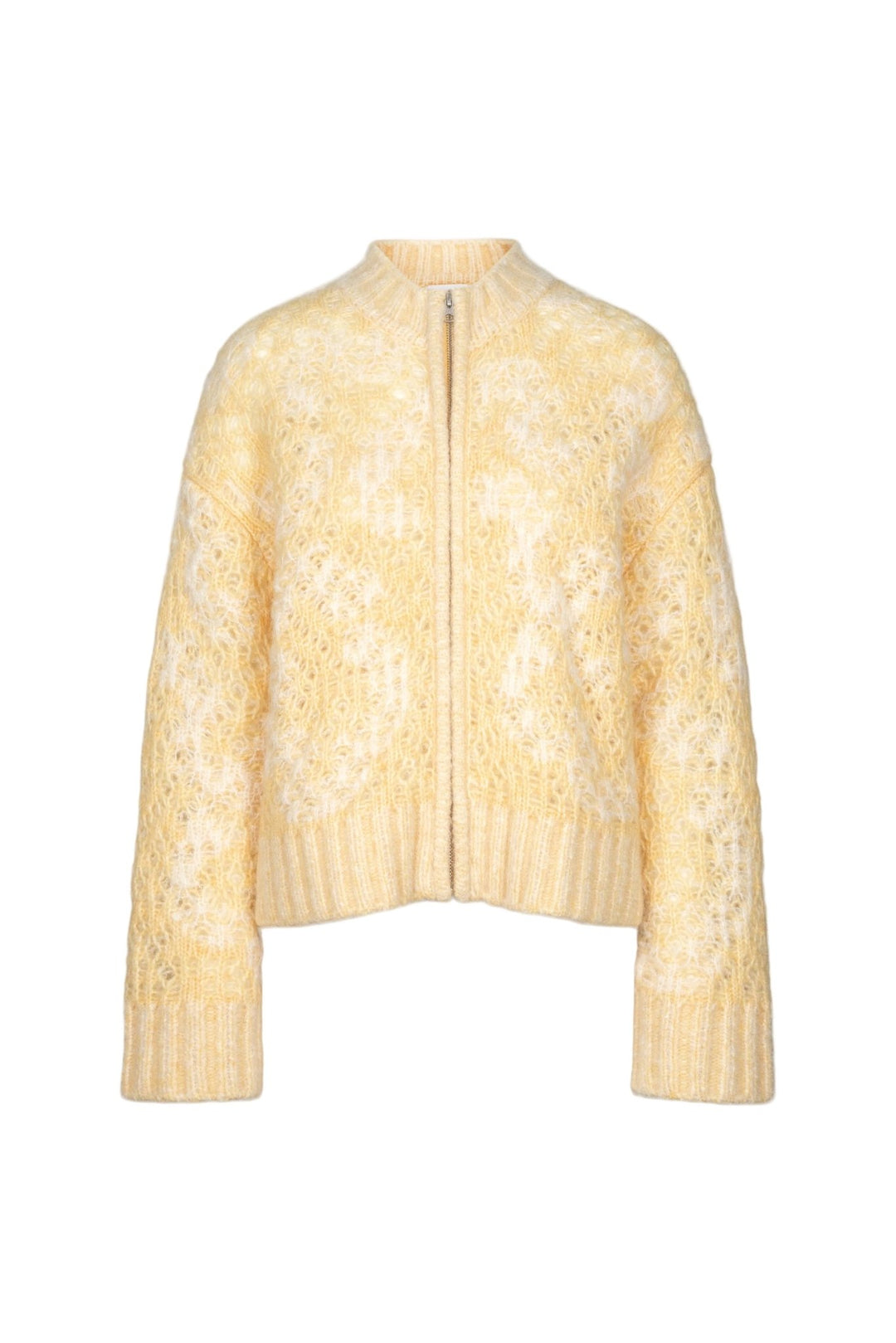 Briana Zip Knit Light Yellow | Genser | Smuk