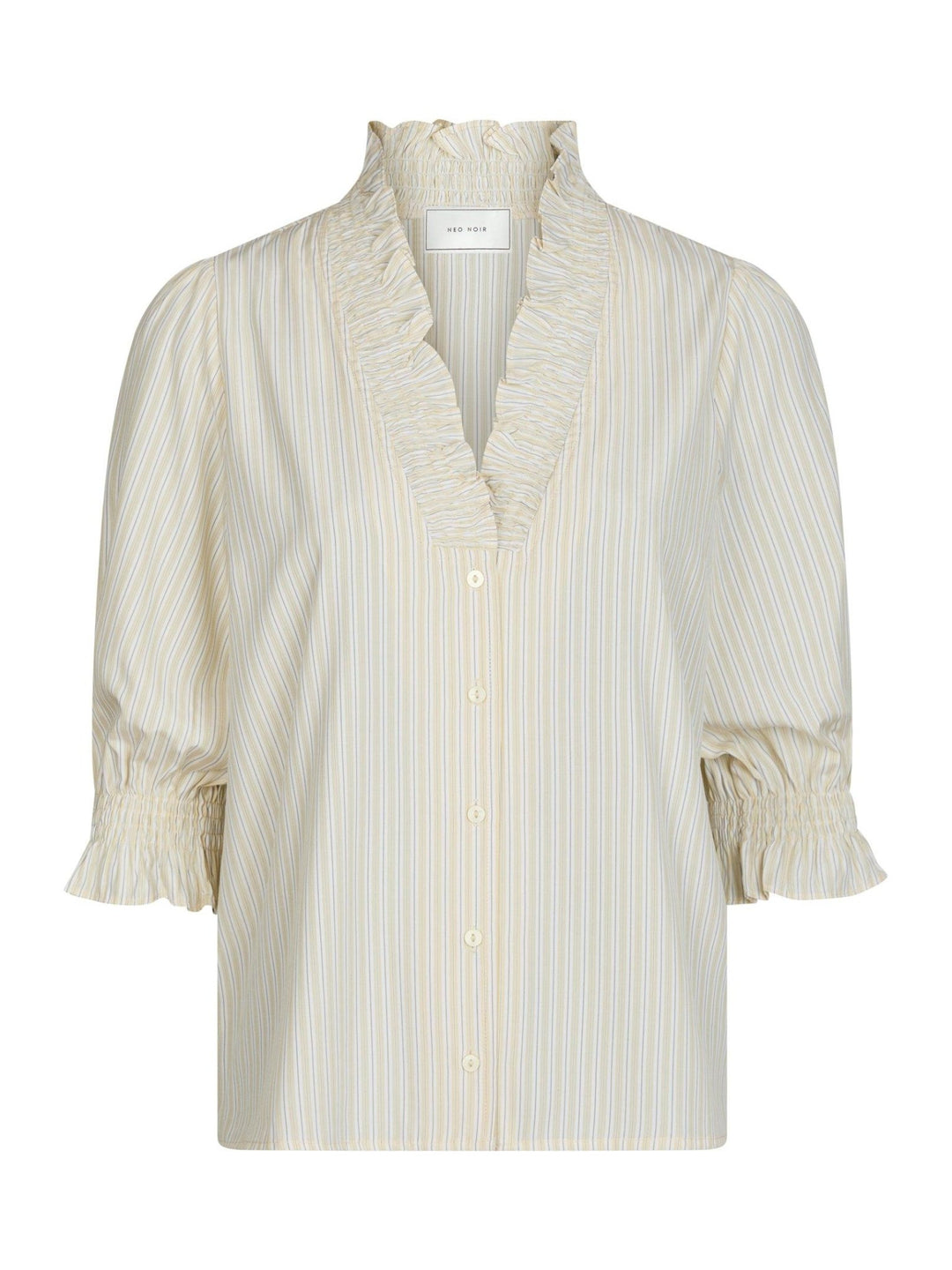 Briony Striped Shirt Light Yellow | Skjorter og bluser | Smuk - Dameklær på nett