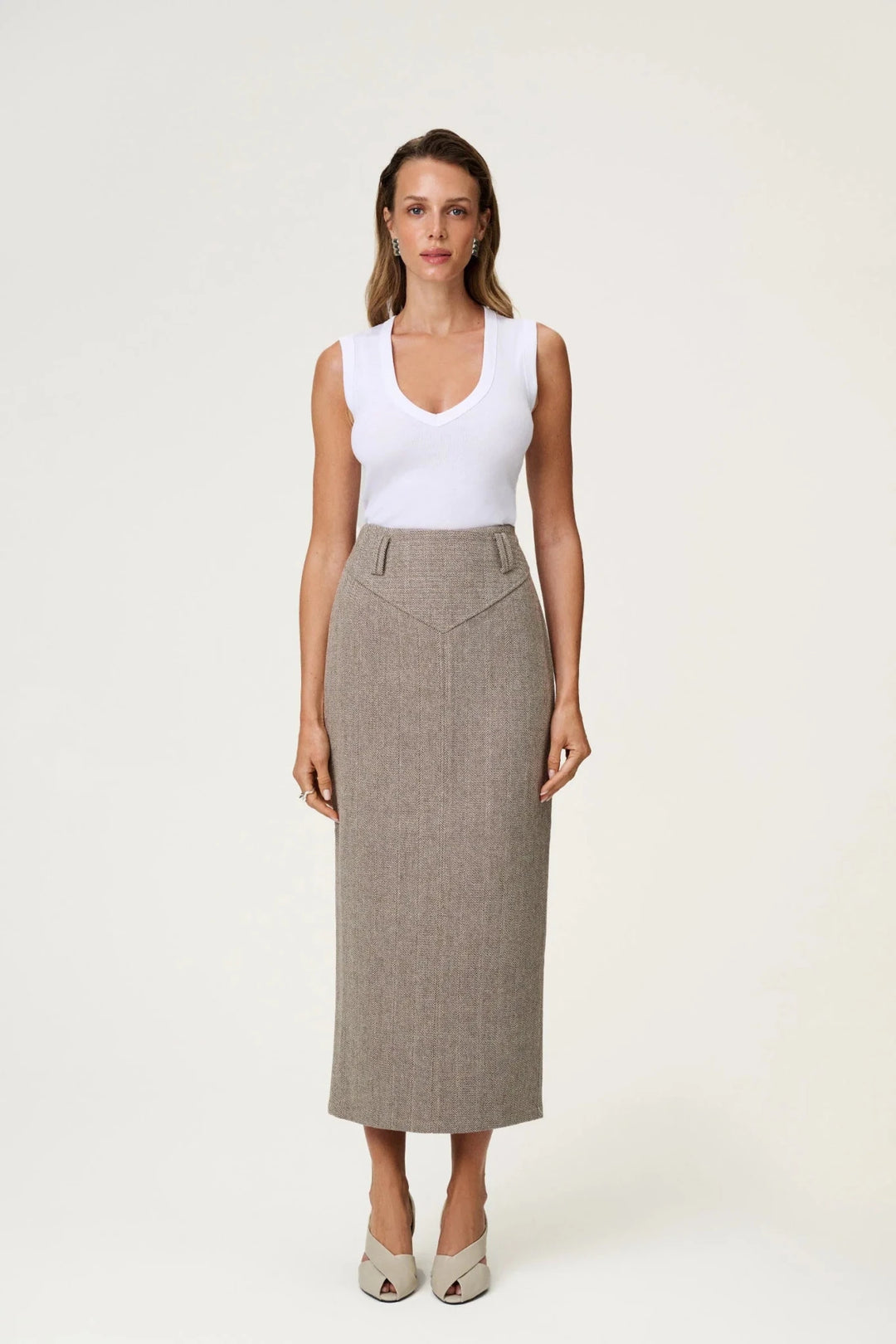 Bristol Skirt Beige Melange | Skjørt | Smuk
