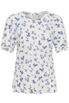Brizette T-Shirt Blue Bouquet Print