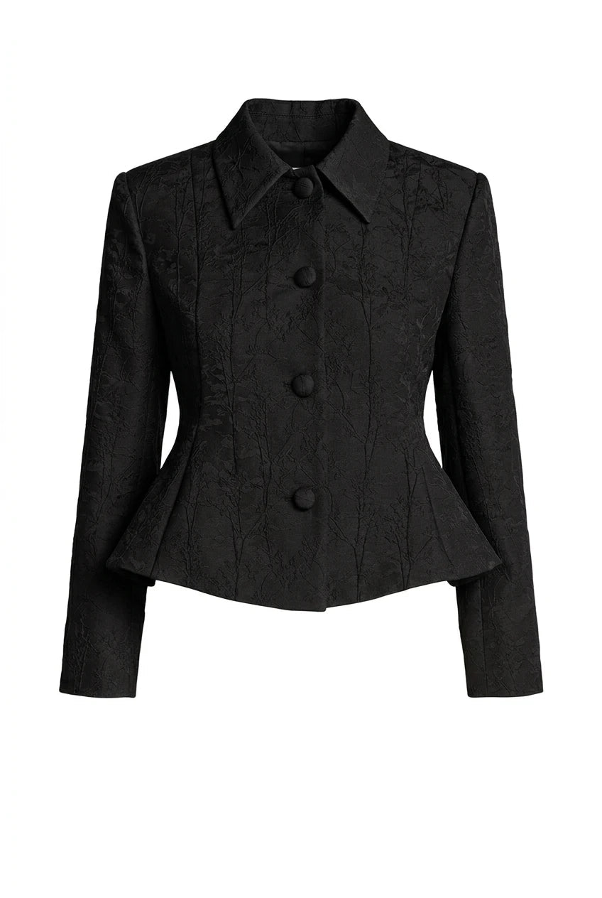 Brocade Blazer Black | Blazer | Smuk