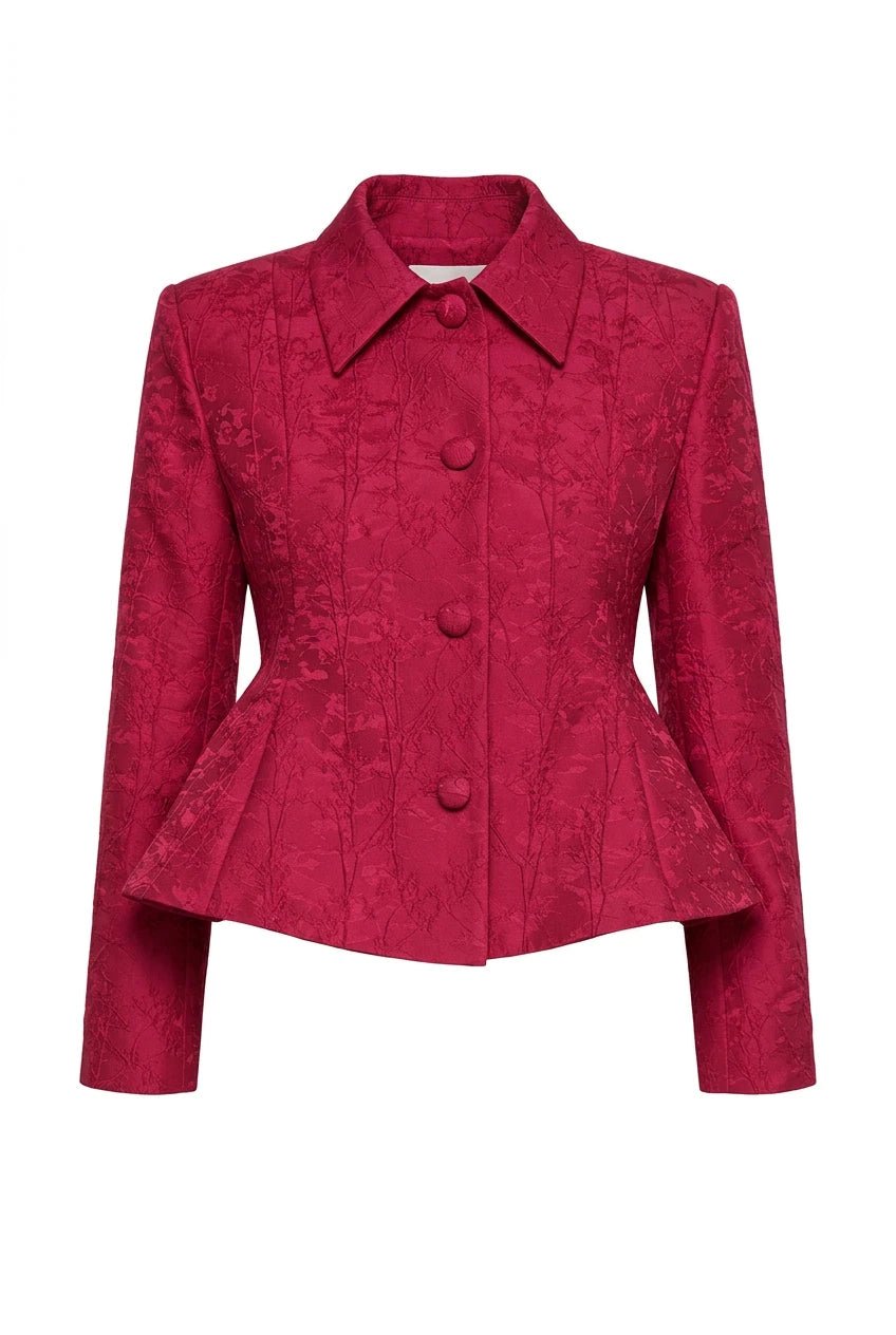 Brocade Blazer Cherry | Blazer | Smuk