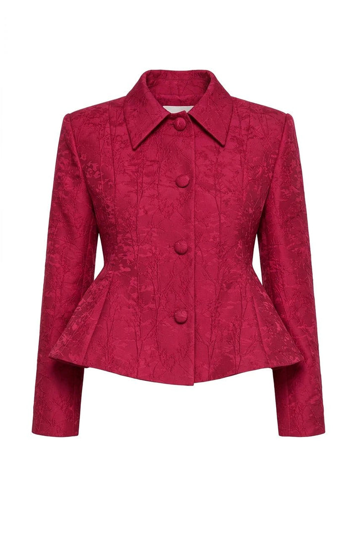 Brocade Blazer Cherry | Blazer | Smuk