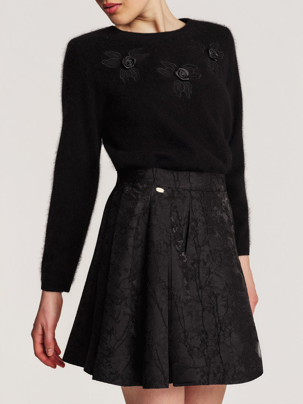 Brocade Mini Skirt Black | Skjørt | Smuk
