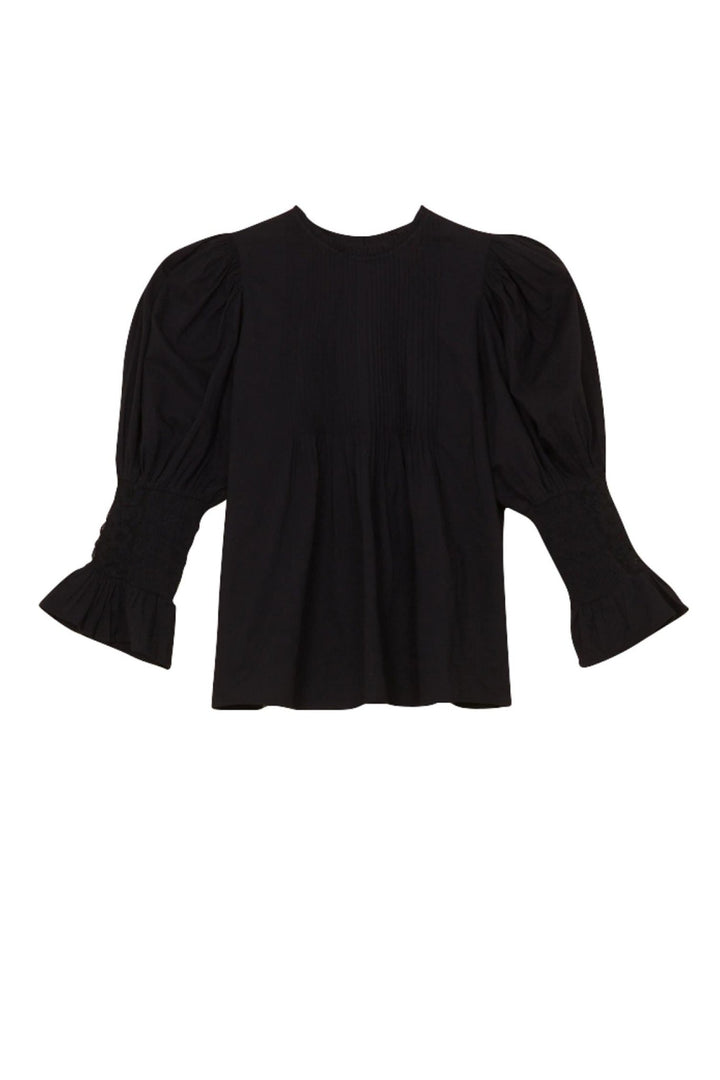 Broderie Anglaise Blouse Black | Skjorter og bluser | Smuk - Dameklær på nett