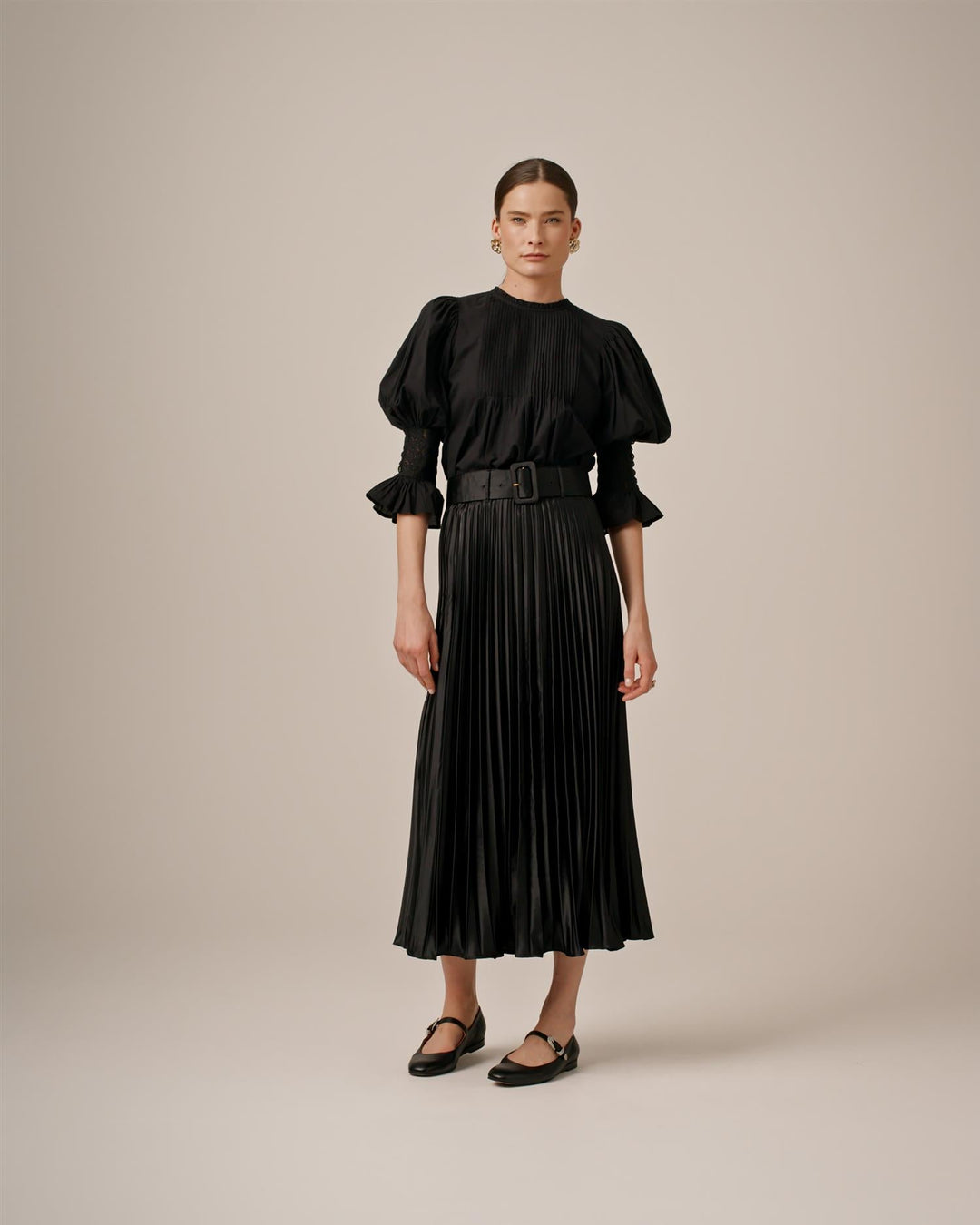 Broderie Anglaise Blouse Black | Skjorter og bluser | Smuk - Dameklær på nett