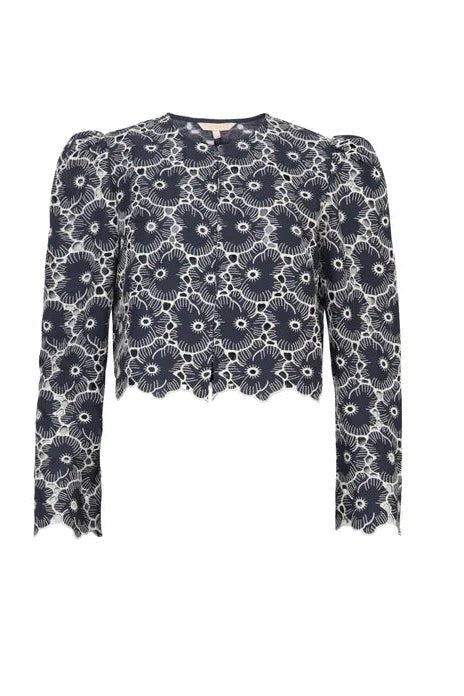 Broderie Anglaise Jacket Marine | Yttertøy | Smuk