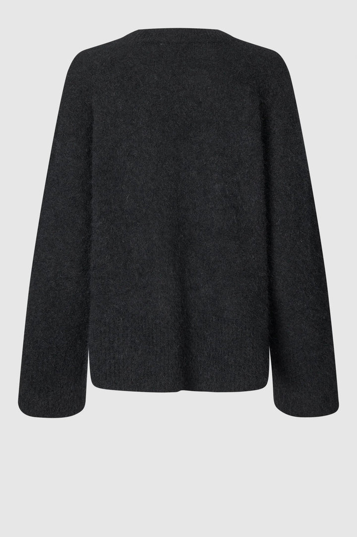 Brookline Knit Raglan O - Neck Black | Genser | Smuk - Dameklær på nett